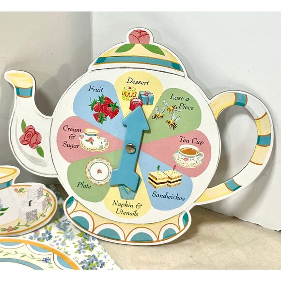 eeBoo Tea Party Spinner Game toy; 2 to 4 players; 15 - 30 play time - Picture 3 of 5
